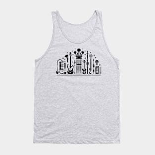 Random Musical Instruments Tank Top